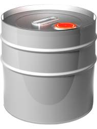 Бочка (евробарабан) металлическая с ребром жесткости и крышкой берикап, 15 л, синий [БМ 15 с ребром]