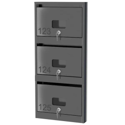 Ящик почтовый из нержавеющей стали серии Слим 3x1 с окошком [11720]