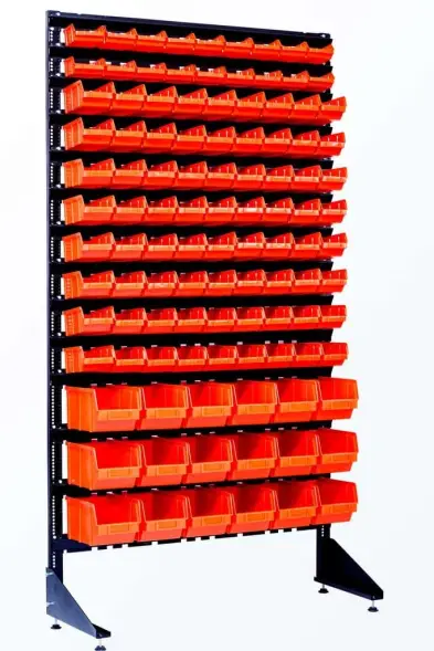 Стеллаж с пластиковыми ящиками 1801-2/8/3 CH-G