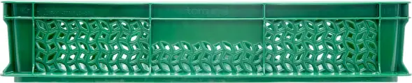 Ящик пластиковый перфорированный, 600x400x120 мм, 22 л, зеленый [704.02.02 м]