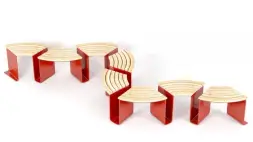 Модульная скамейка «Эраунд 5» 8 секций