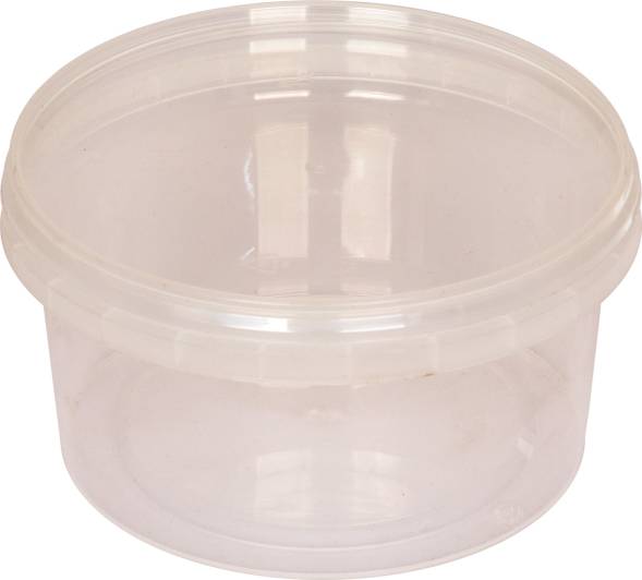 Контейнер п/п 0,485л. круглый, d-122 мм, с прозрачной крышкой цв. прозрачный(прозрачный)
