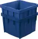Ящик пластиковый перфорированный, 390x365x295 мм, 28 л, синий [305 м]