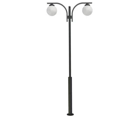 Стальной фонарный столб Т-15-2 со светильником 4,76 м