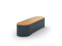 Скамейка «Селена Вуд» овальная 2 секции (лиственница)