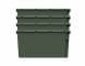 Ящик пластиковый поворотно-вкладываемый с зацепами для пакетов, 600х400х300 мм, зеленый [12.480.70 (KD6430.2)]