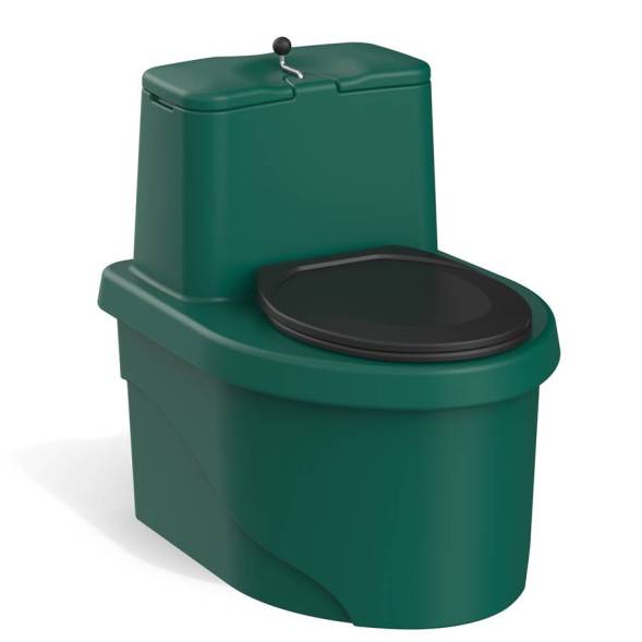 Торфяной биотуалет «РОСА» зеленого цвета