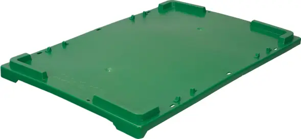 Крышка пластиковая морозостойкая для ящика, 600х400 мм, зеленый [503]