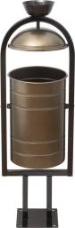 Урна мусорная уличная, 1010х330х280 мм, бронза