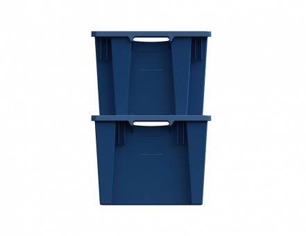 Ящик пластиковый поворотно-вкладываемый универсальный, 600х400х300 мм, синий [12.480.61 (KD6430.1)]