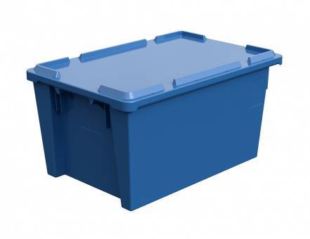 Ящик пластиковый поворотно-вкладываемый универсальный, 600х400х300 мм, синий [12.480.61 (KD6430.1)]