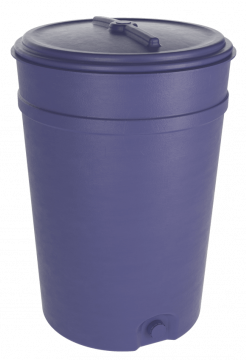 Бочка пластиковая пищевая с крышкой, 205 л, фиолетовый [БП205/04]