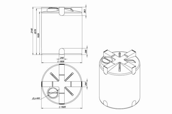 Емкость пластиковая для хранения удобрений (КАС/ЖКУ) ЭКОПРОМ T с откидной крышкой, красный [4013.5000.101.000]