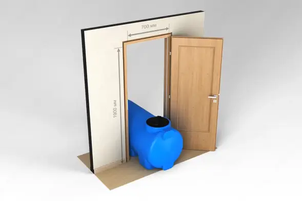 Емкость H 500л под плотность до 1.2 г/см3 синяя