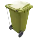 Мусорный контейнер 120л. на 2 колесах с педалью арт. 23.C21