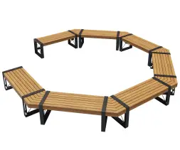 Скамейка стальная круглая «София»