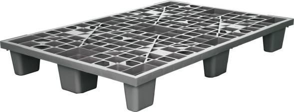 Паллет (поддон) пластиковый перфорированный вкладываемый на 9-х ножках, 1200x800х160 мм, черный [1200800160-02]