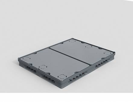 Поддон для крупногабаритного пластикового контейнера Polybox, 1470х1140х180 мм, серый [02.202.91]