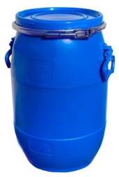 Бочка пластиковая с металлическим обручем и ручками, 30 л, синий [БП30.02/03]