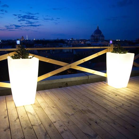 Световое кашпо Rostok с беспроводной RGB подсветкой