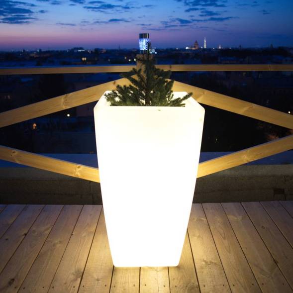 Световое кашпо Rostok с беспроводной RGB подсветкой