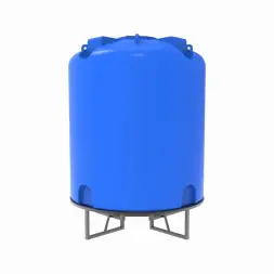 Емкость T 10000 л под плотность до 1,2 г/см3 синяя на основании для полного слива F