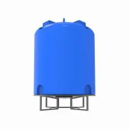 Емкость T 10000 л под плотность до 1,2 г/см3 синяя на основании для полного слива F