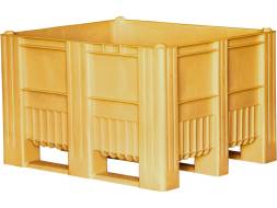 Крупногабаритный сплошной пластиковый контейнер на полозьях Big Box, 1200х1000х740 мм, серый [12001000740-00]