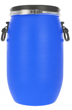 Бочка пластиковая с металлическим обручем и ручками, 30 л, синий [БП30.02/04]