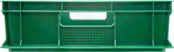 Ящик пластиковый сплошной, 600×400×120 мм, 22 л, зелёный [704.03.01 м]
