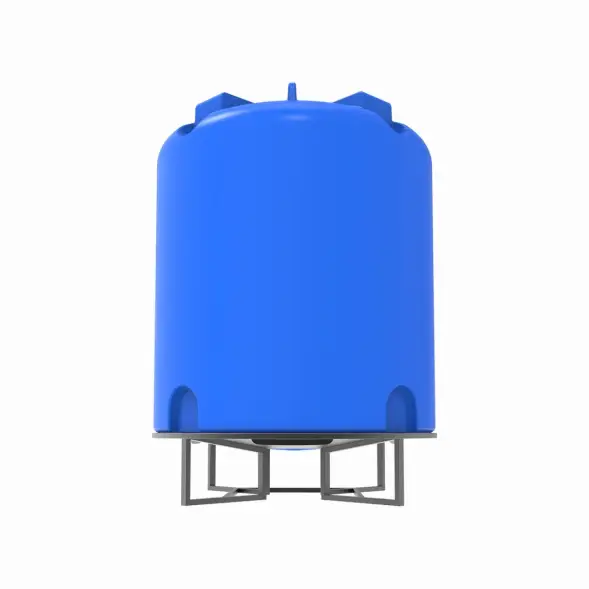 Емкость T 10000 л синяя на основании для полного слива F