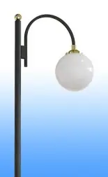 Стальной фонарный столб Т-05-1 со светильником 4,76 м