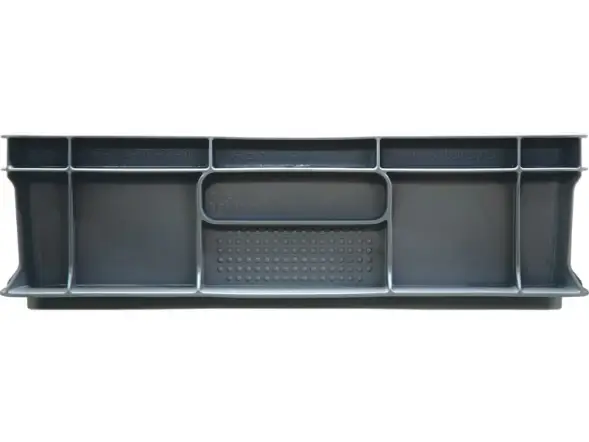 Ящик пластиковый сплошной, 600×400×120 мм, 22 л, серый [704.03.02]