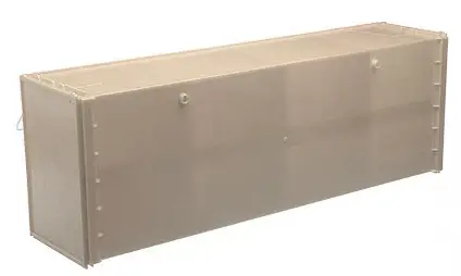 Короб откидной Стелла-техник F-600-4-B, 600х178х206 мм, 4 ячейки, бежевый, прозрачный