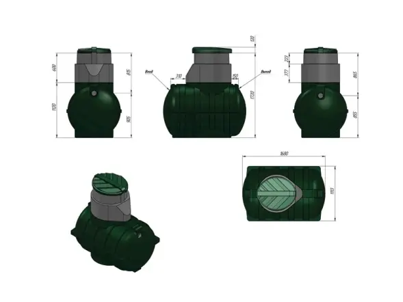 Септик "Rostok" Дачный черный