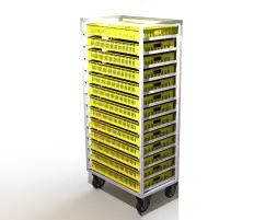 Тележка для хлебных ящиков 95 мм односторонняя