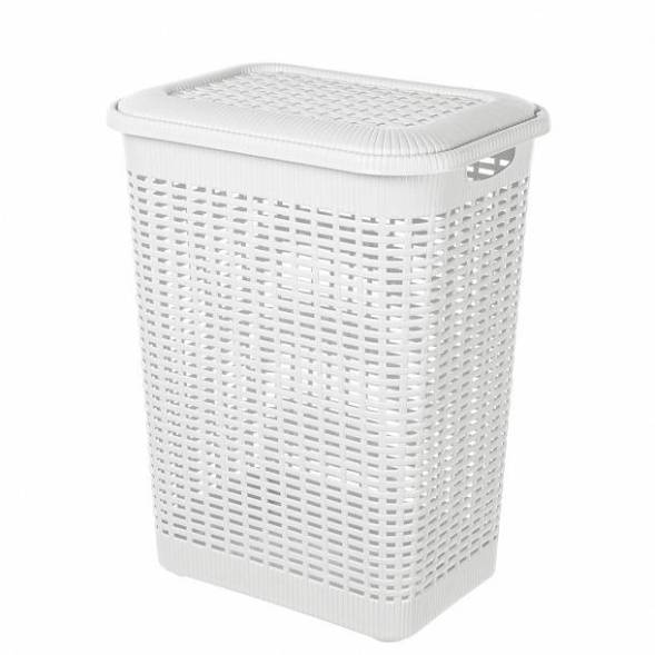 Корзина для белья 30л, белый