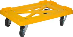 Тележка для пластикового ящика, 600х400 мм, желтый [508]