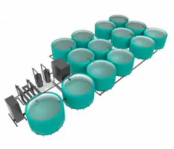 Бассейн для разведения рыбы 5000л