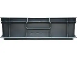 Ящик пластиковый сплошной, 600×400×120 мм, 22 л, серый [704.03.02 М]