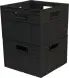 Ящик пластиковый сплошной, 420x420x292 мм, 51.51 л, черный [309]