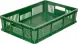 Ящик пластиковый перфорированный, 600×400×140 мм, 27 л, зелёный [705.01.01]