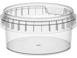 Контейнер пластиковый круглый, 180мл, 95 мм, прозрачный