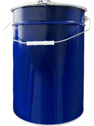 Ведро металлическое с покрытием, 25 л, крышка-обруч, синий [2138]
