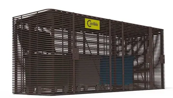 Контейнерная площадка для ТБО «МАФ - 6» с хозблоком 8,8 м (5 контейнеров)