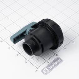 Кран шаровый G2 пластик ВР-НР