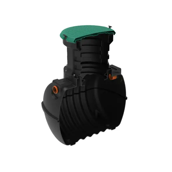 Емкость подземная Rostok G 1200 с горловиной 600 мм с входом и выходом 110