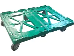 Тележка с 6 колесами пластиковая 800х615 мм, зеленый