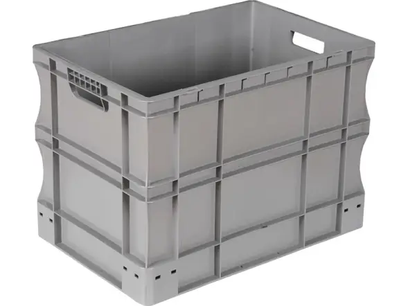 Евроконтейнер пластиковый с ручками SPK 4642, 600х400х435 мм, серый