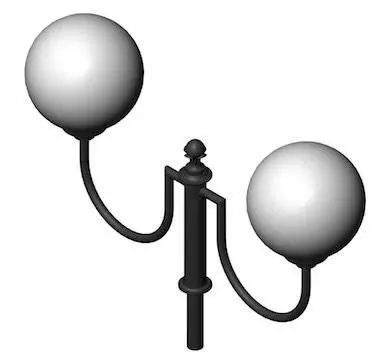 Фонарь уличный «Сити» со светильниками 4,052 м